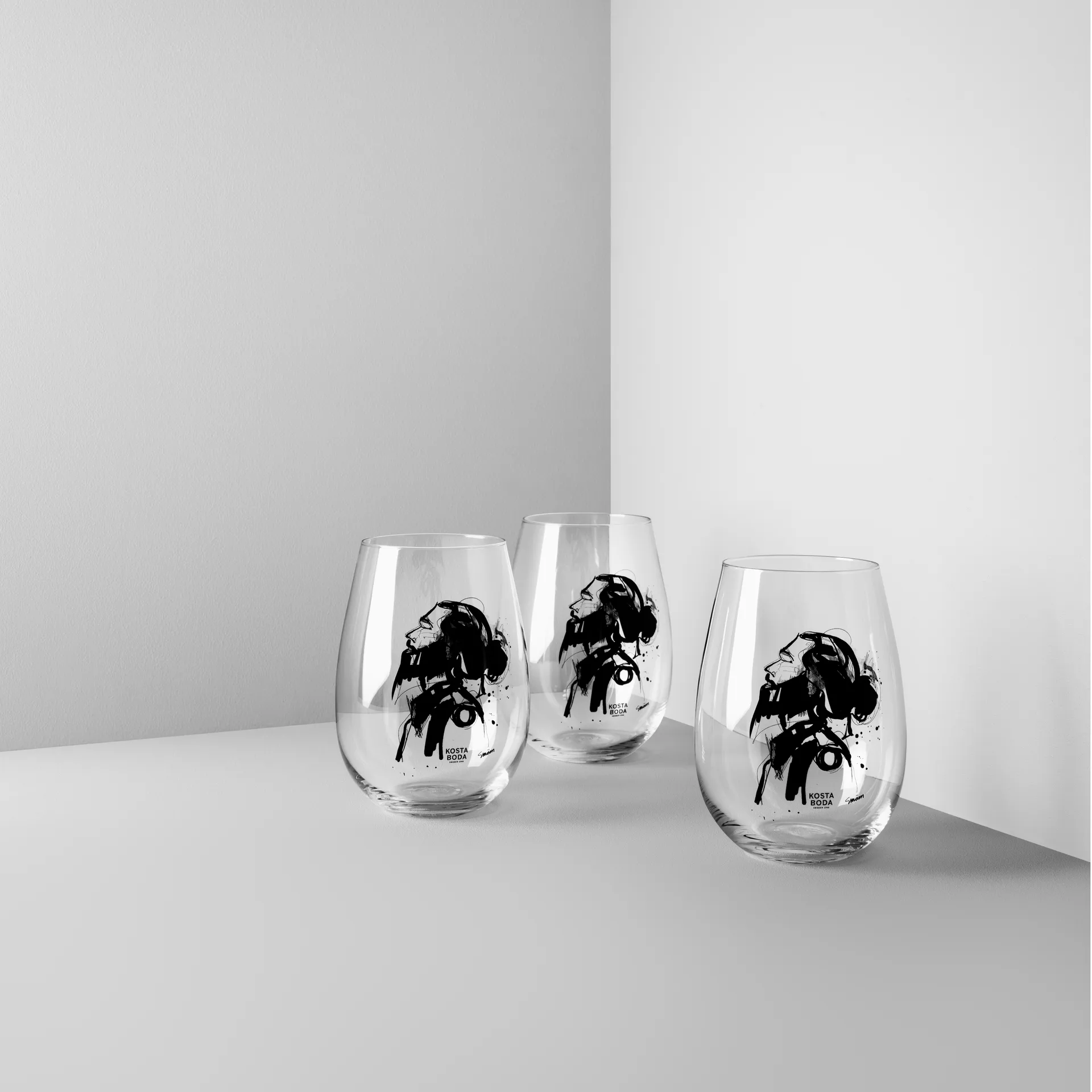 All about you glas 57 cl 2 stk, Love him (grå) Kosta Boda