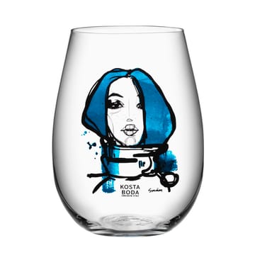 All about you glas 57 cl 2 stk - miss you (blå) - Kosta Boda