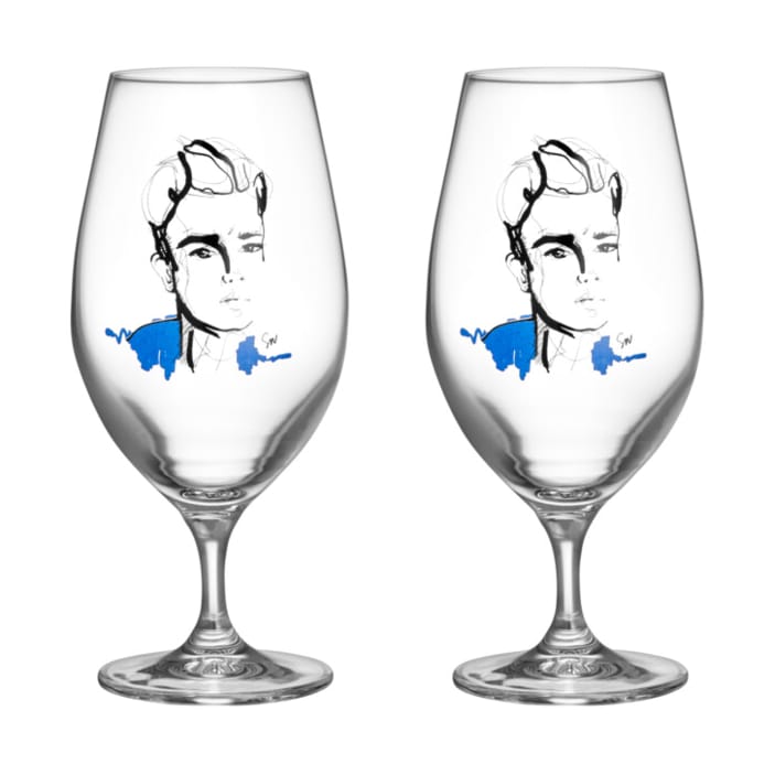 All about you ølglas 40 cl 2-pak - Celebrate him - Kosta Boda