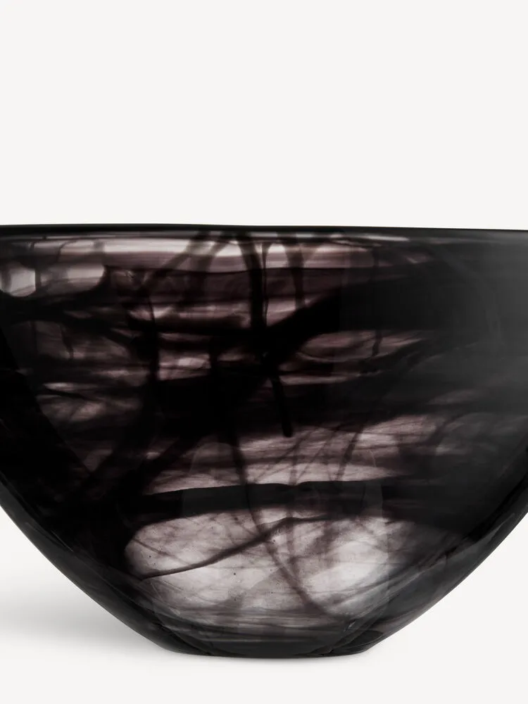 Contrast skål 230 mm, Sort-sort Kosta Boda