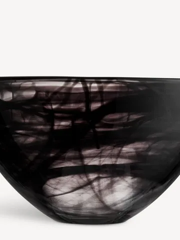 Contrast skål 230 mm - Sort-sort - Kosta Boda