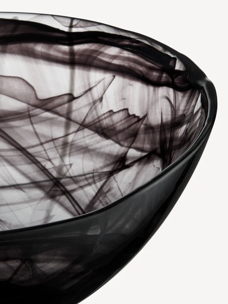 Contrast skål 350 mm, Sort-sort Kosta Boda