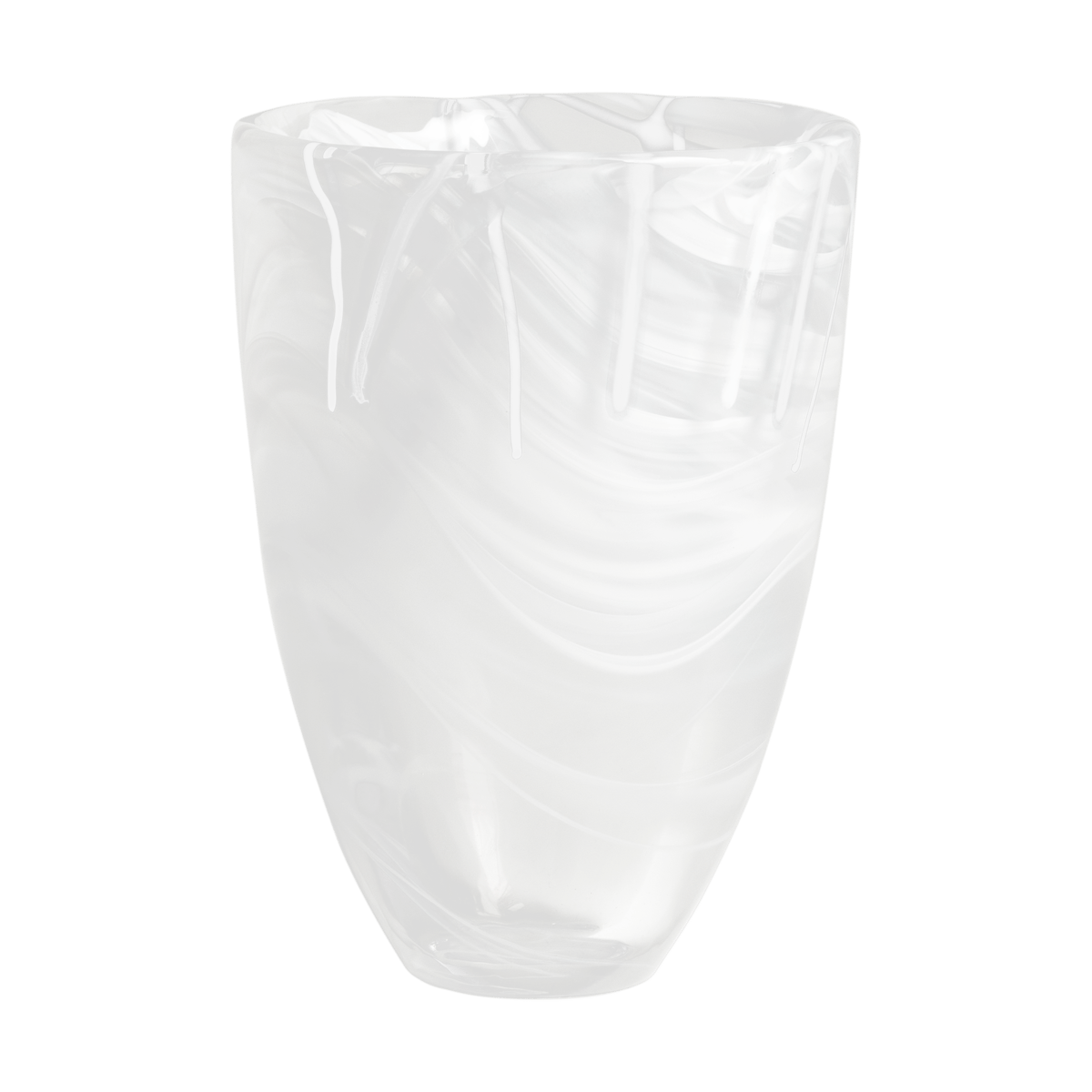 Kosta Boda Contrast vase 200 mm Hvid-hvid