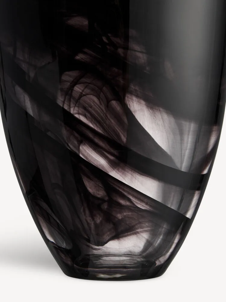 Contrast vase 200 mm, Sort-sort Kosta Boda