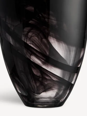 Contrast vase 200 mm - Sort-sort - Kosta Boda