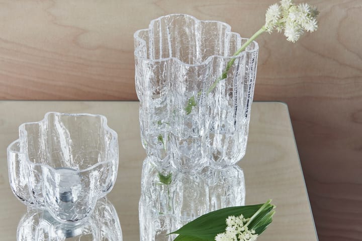 Crackle fyrfadsstage 5,8 cm, Klar Kosta Boda