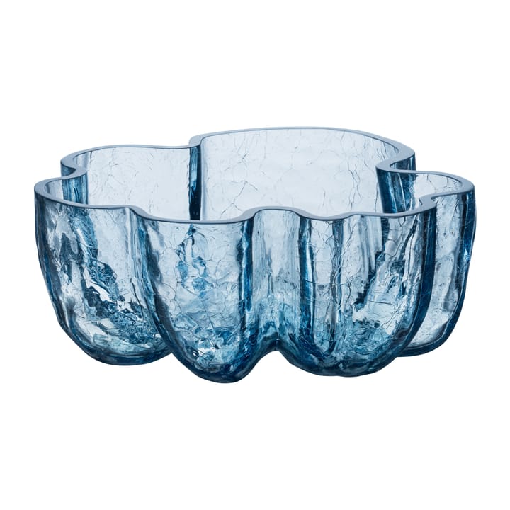 Crackle skål 105 mm, Cirkulært glas (Blå) Kosta Boda