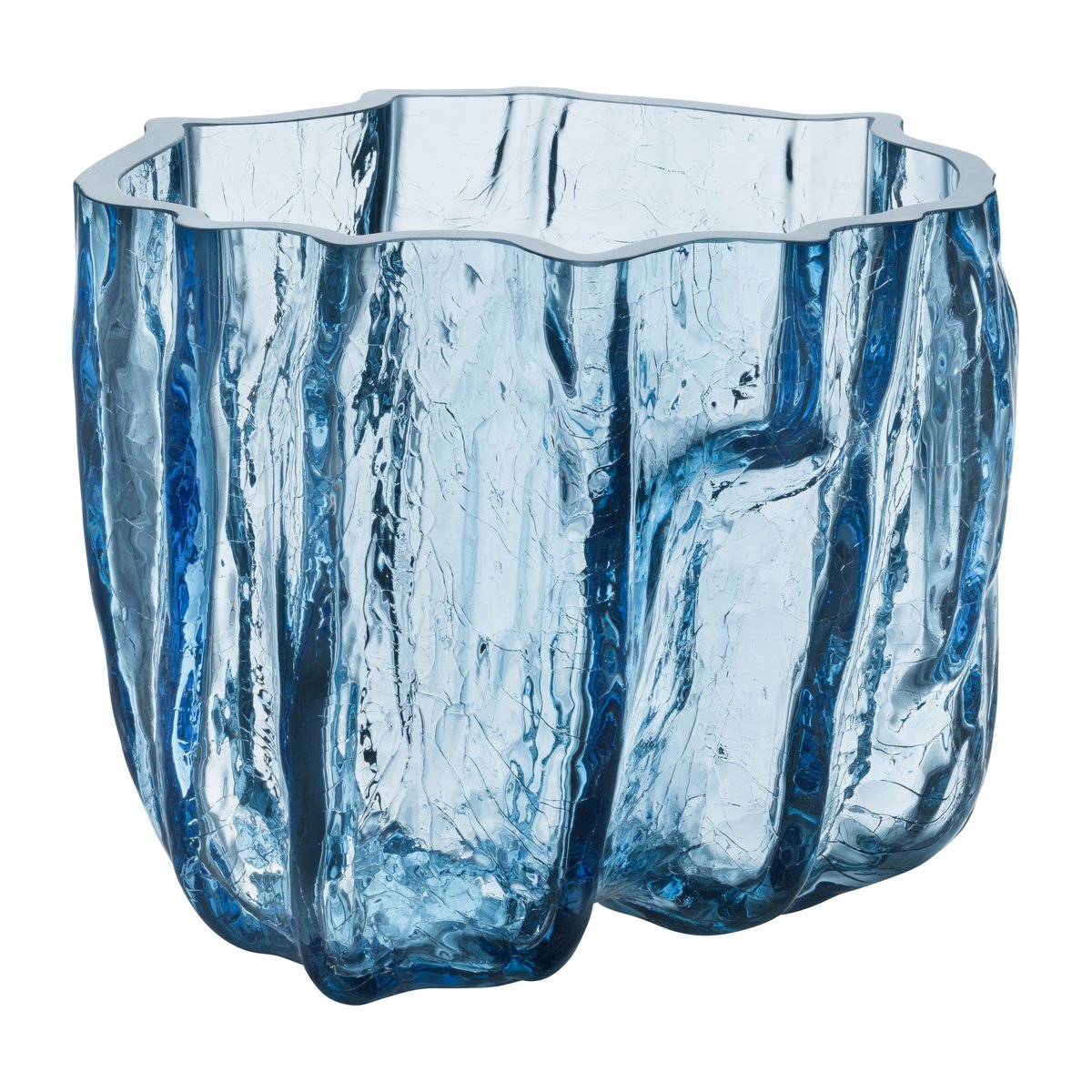 Kosta Boda Crackle vase 175 mm Cirkulært glas