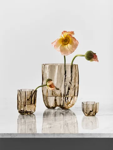Crackle vase 27 cm - Taupe - Kosta Boda