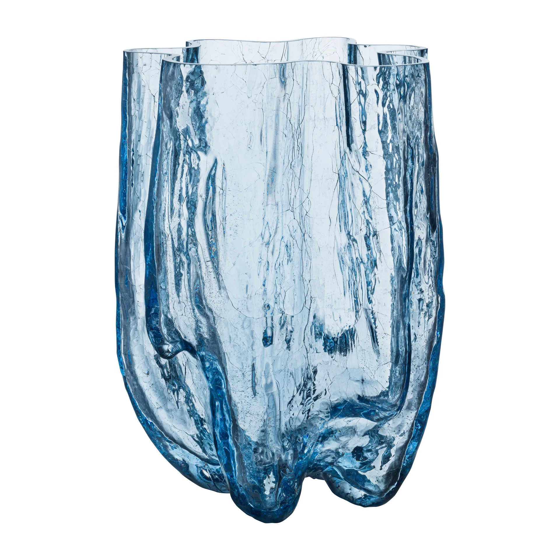 Crackle vase 37 cm, Cirkulært glas Kosta Boda