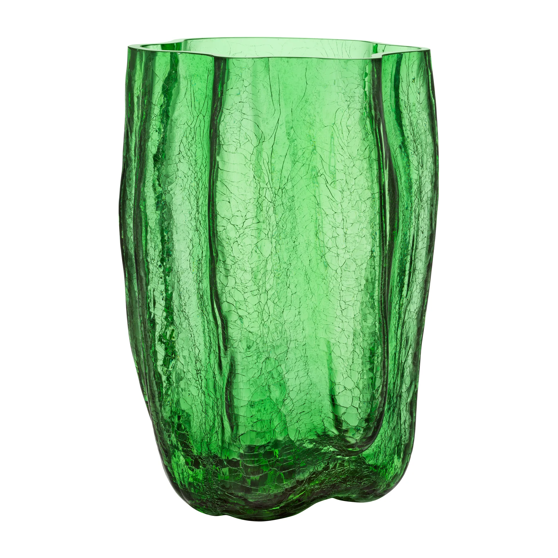Crackle vase 37 cm, Grøn Kosta Boda