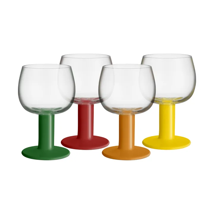 Fars glas - Mixede farver, 40 cl, 4-pak - Kosta Boda