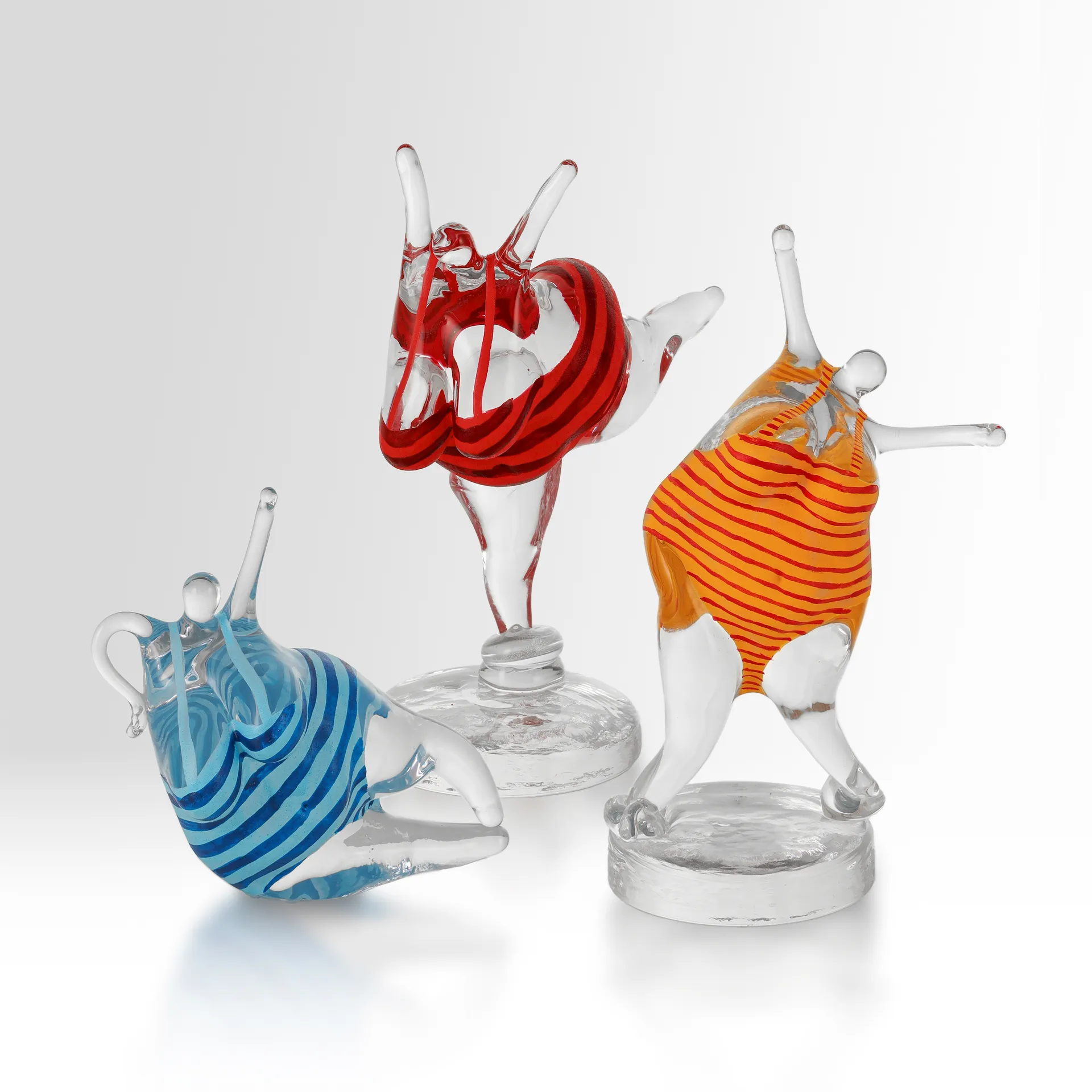 KE Badlycka glasskulptur, Gul/Rød Kosta Boda