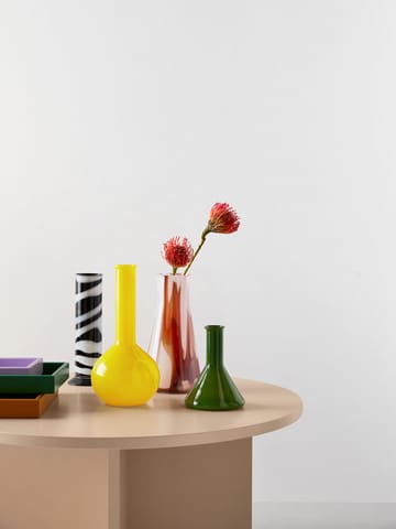 Lab cylinder vase 30 cm - Sort-hvid - Kosta Boda