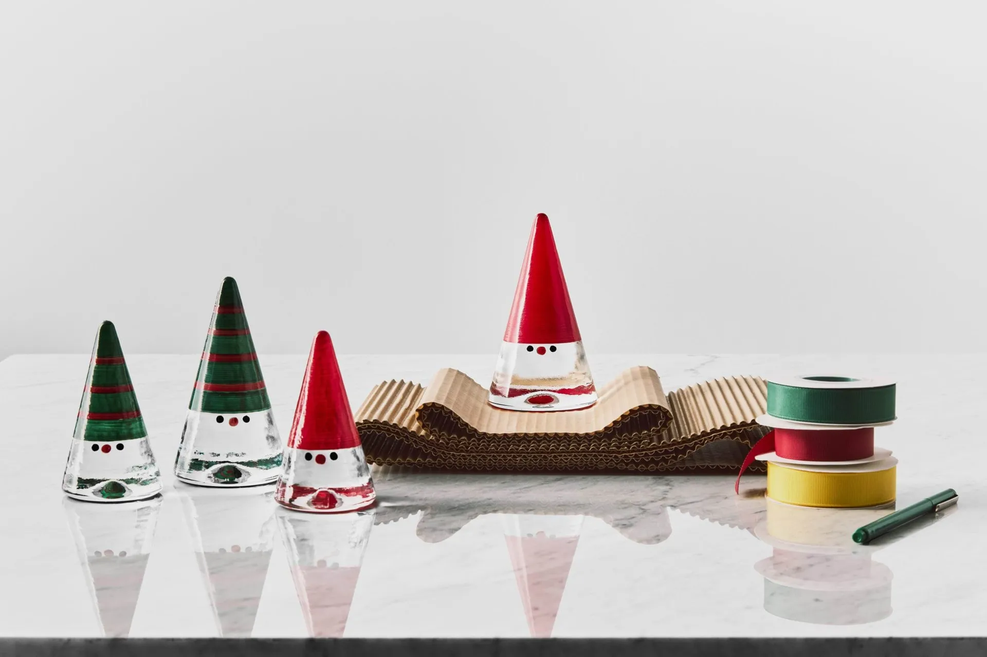 Noel nisse, Grøn, 11,5 cm Kosta Boda