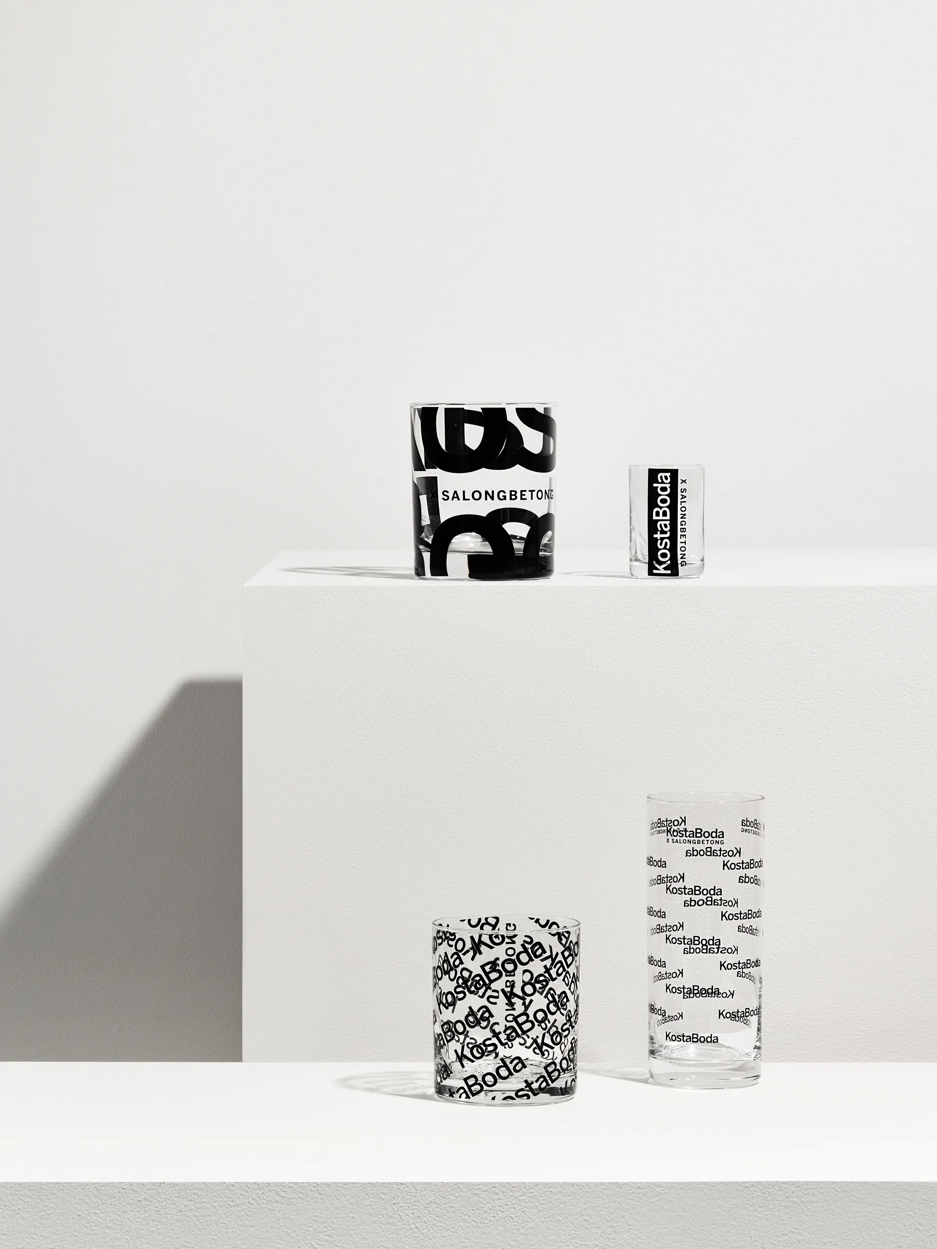 Salong Betong highball glas 35 cl 2-pak, Klart/Sort Kosta Boda