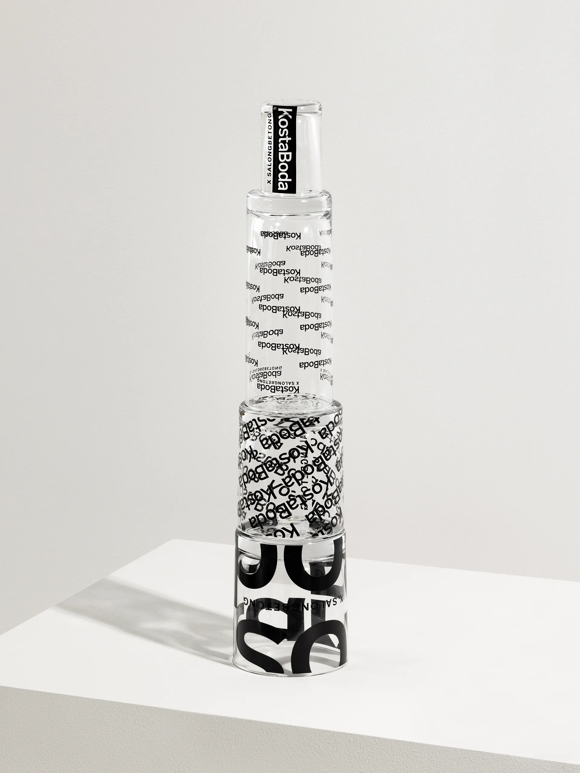 Salong Betong highball glas 35 cl 2-pak, Klart/Sort Kosta Boda