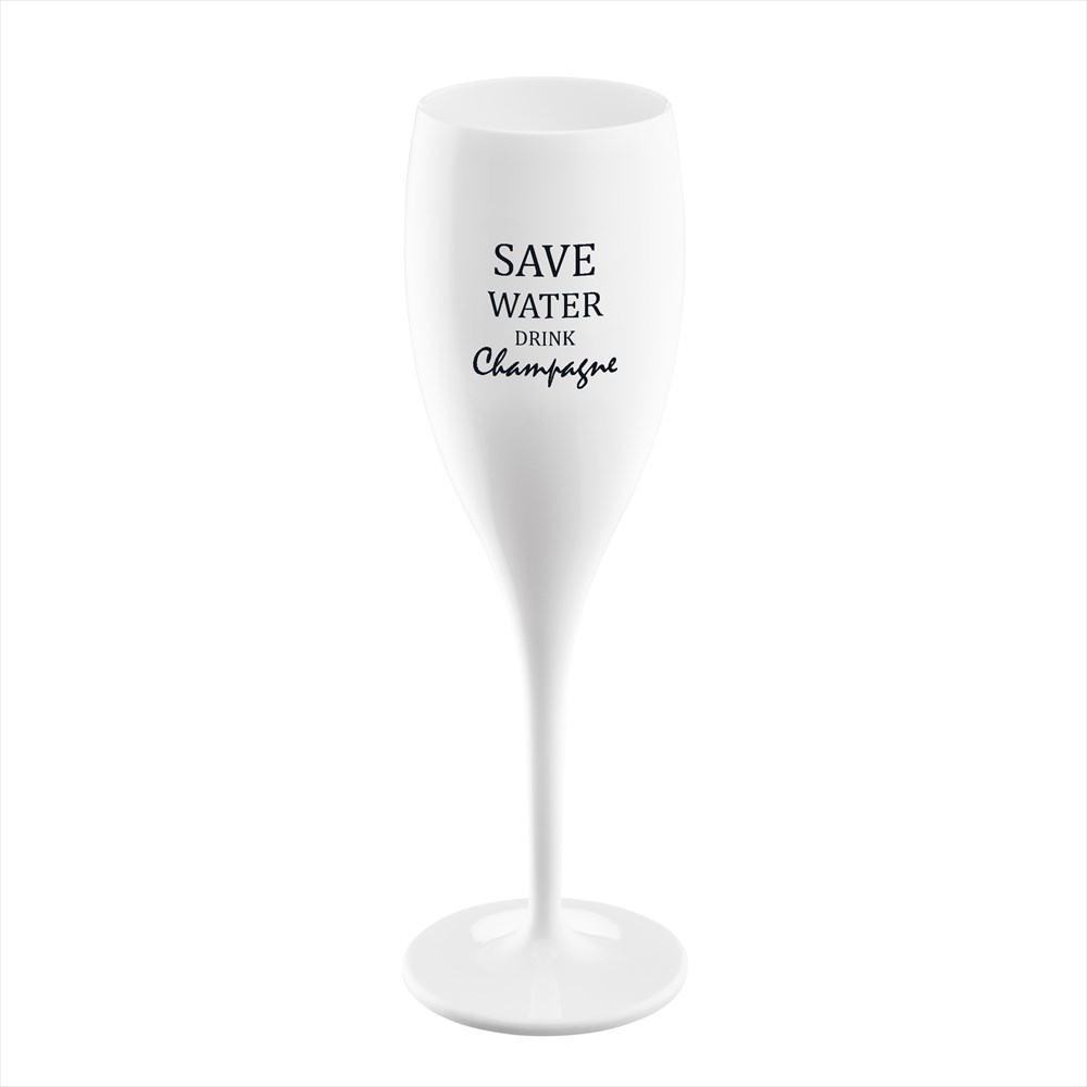 Koziol Cheers champagneglas 10 cl 6-pak Save water drink champagne