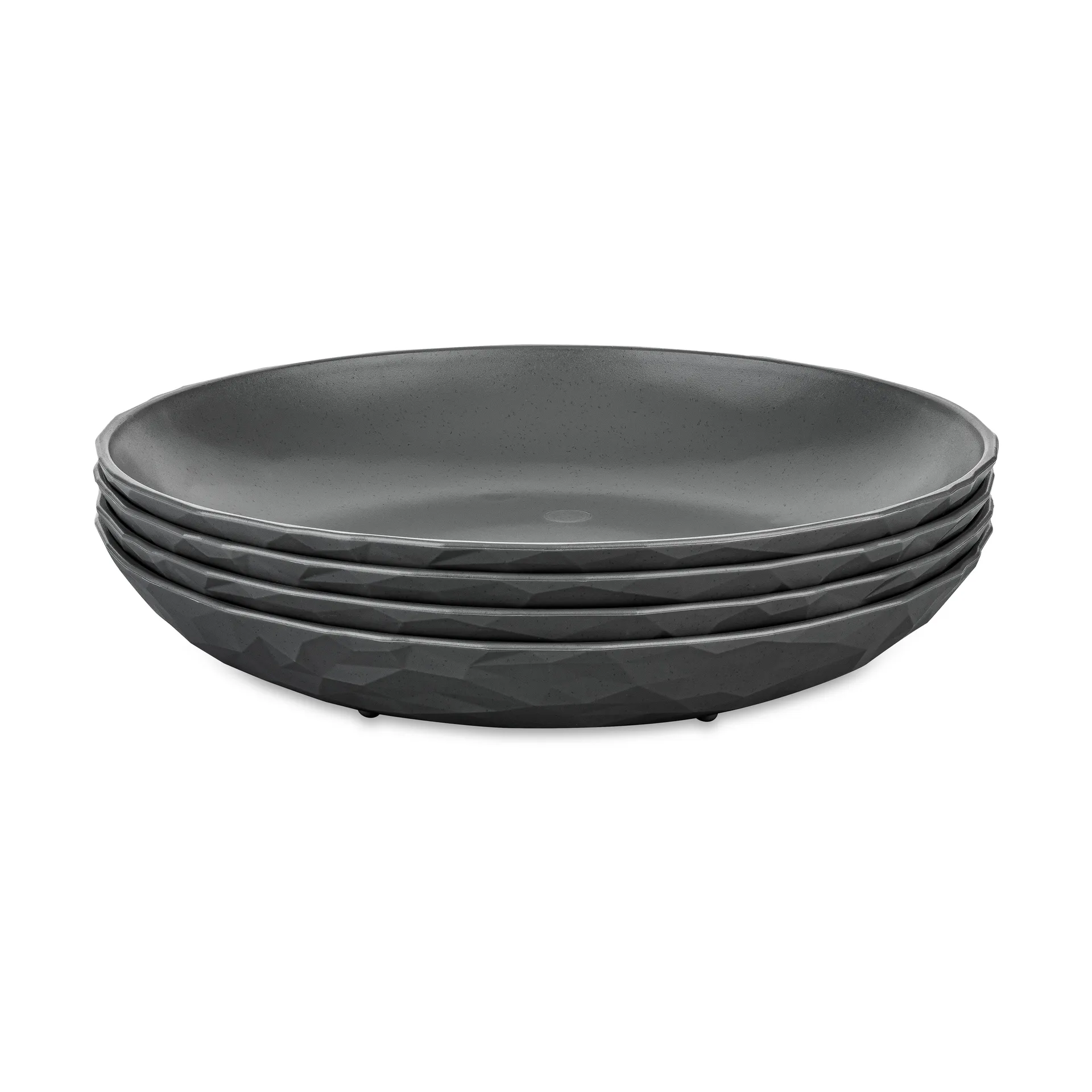 Club dyb tallerken Ø22 cm 4-pak biocirk termoplast, Nature ask grey Koziol