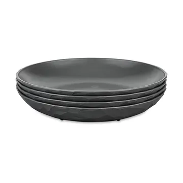 Club dyb tallerken Ø22 cm 4-pak biocirk termoplast - Nature ask grey - Koziol