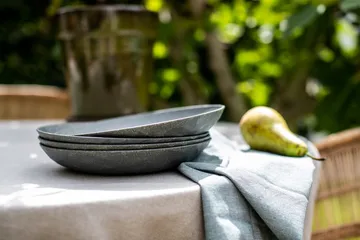 Club dyb tallerken Ø22 cm 4-pak biocirk termoplast - Nature ask grey - Koziol