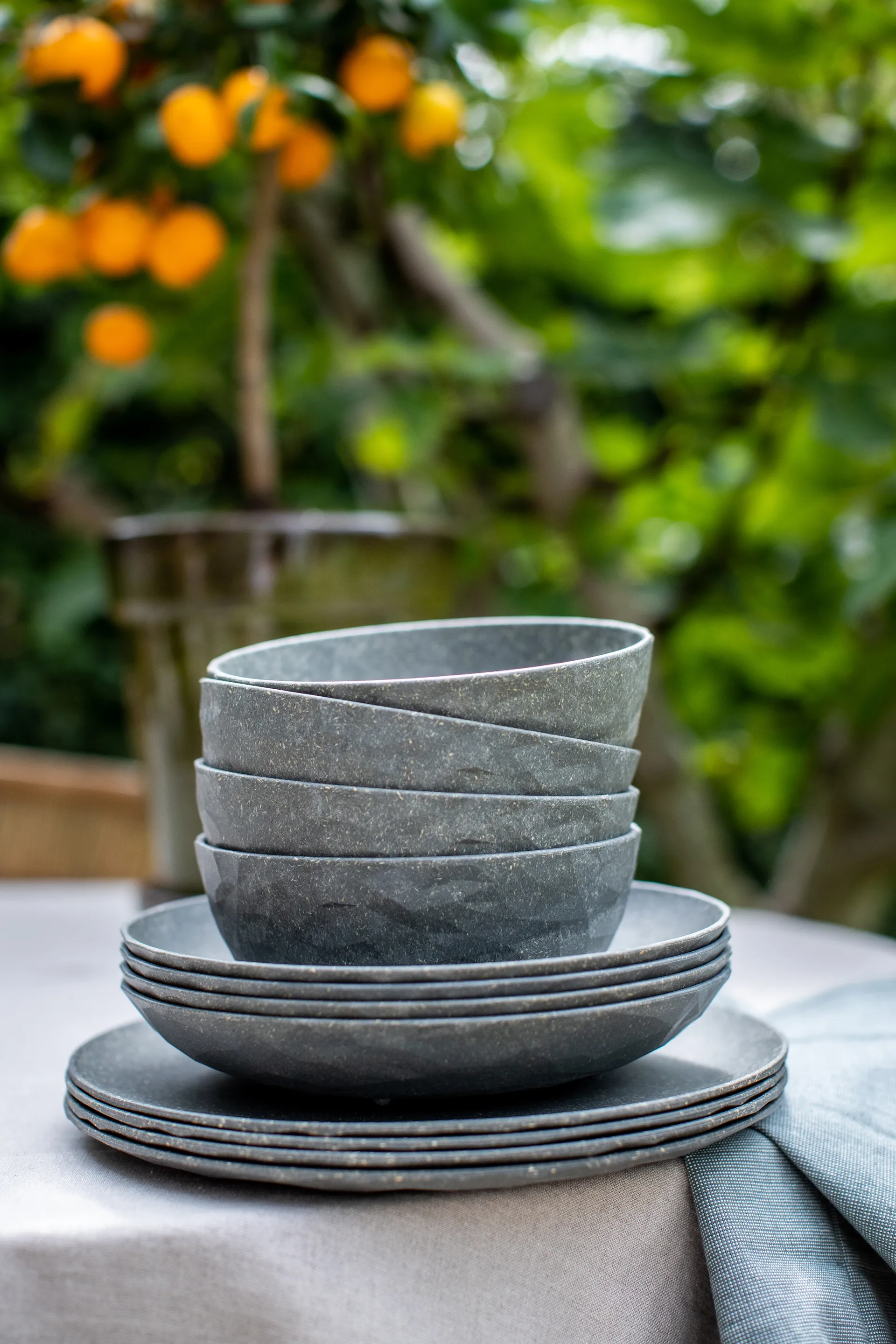 Club skål Ø16,2 cm 4-pak biocirkulær termoplast, Nature ask grey Koziol