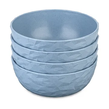 Club skål Ø16,2 cm 4-pak biocirkulær termoplast - Nature flower blue - Koziol