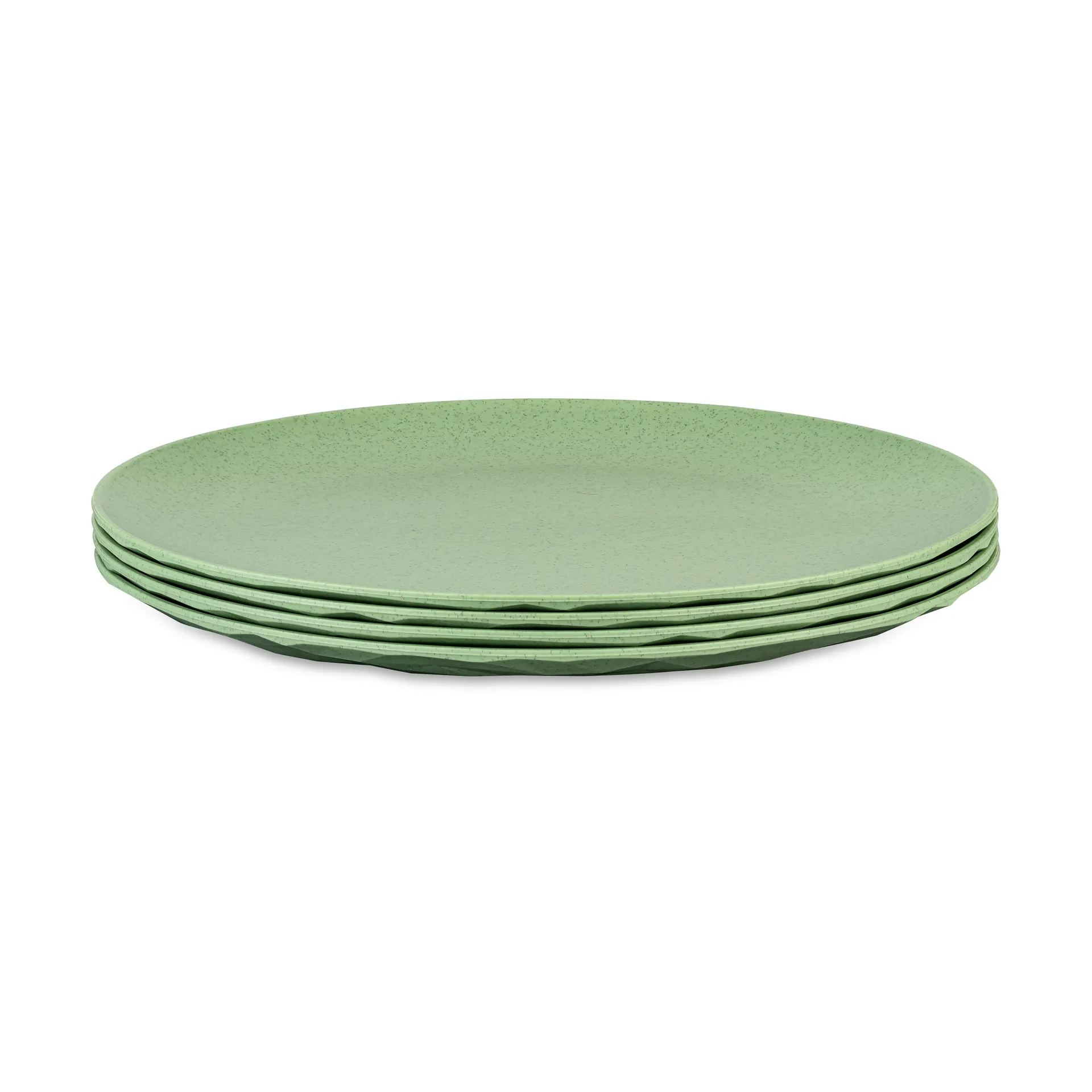 Club tallerken Ø26 cm 4-pak biocirkulær termoplast, Nature leaf green Koziol