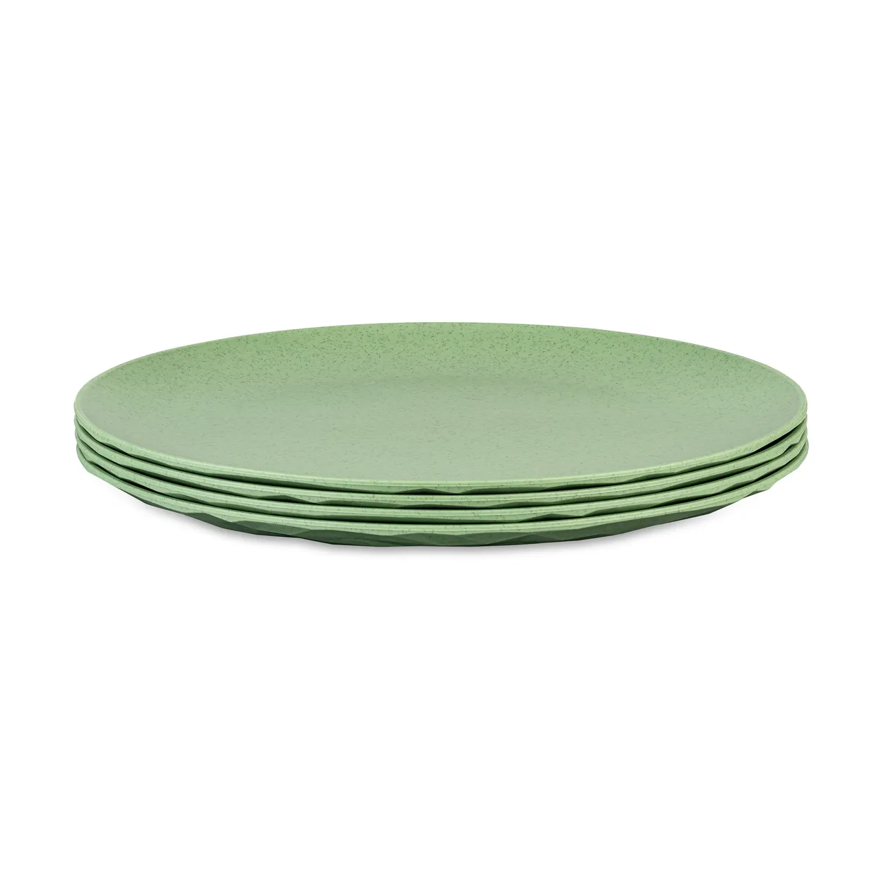 Koziol Club tallerken Ø26 cm 4-pak biocirkulær termoplast Nature leaf green