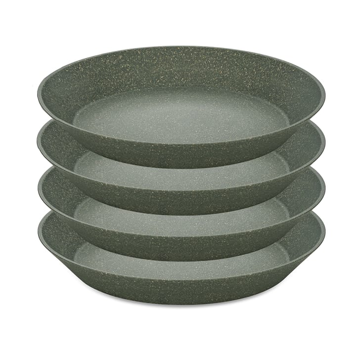 Connect dyb tallerken Ø24 cm 4-pak - Nature ash grey - Koziol