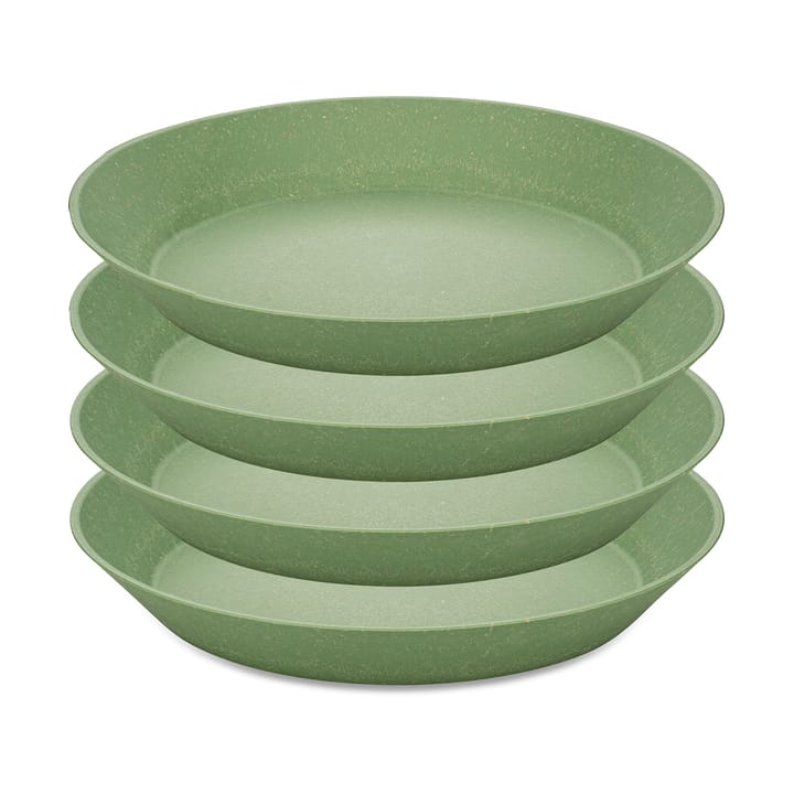 Connect dyb tallerken Ø24 cm 4-pak - Nature leaf green - Koziol