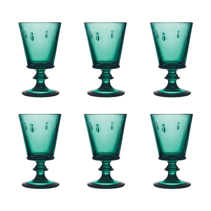 Abeille vinglas 24 cl 6-pak, Smaragdgrøn La Rochère