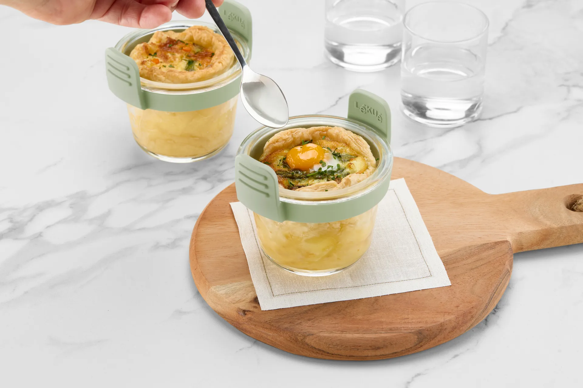 Lékué Air fryer glasbæger mini 4-pak, Transparent Lékué