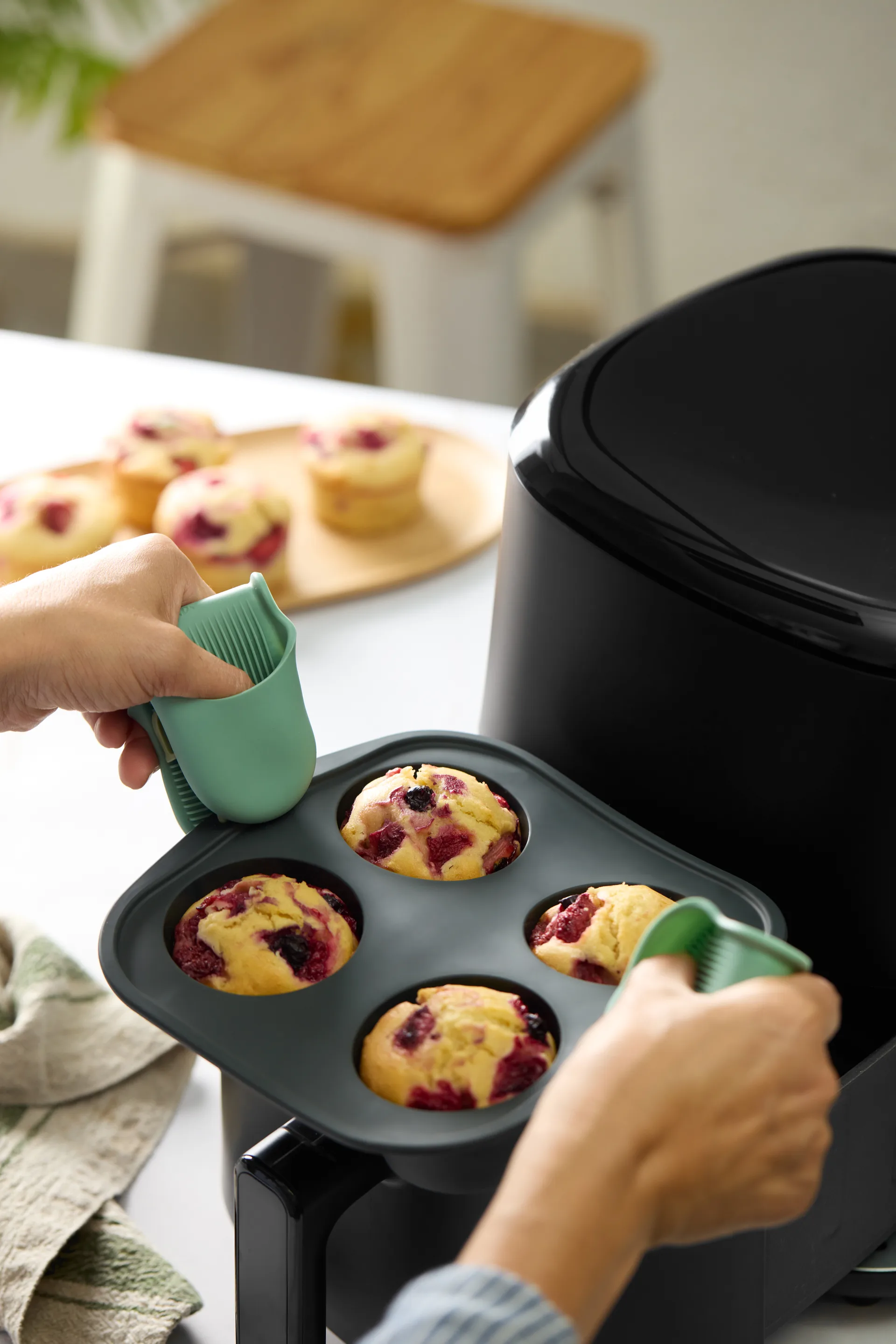 Lékué Airfryer muffinsform 4 stk., Grey Lékué