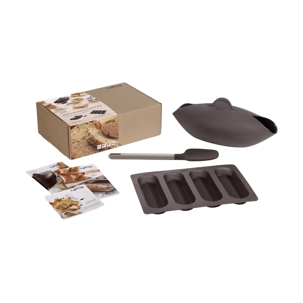 Lékué brødbagningskit 3 dele, Brun Lékué