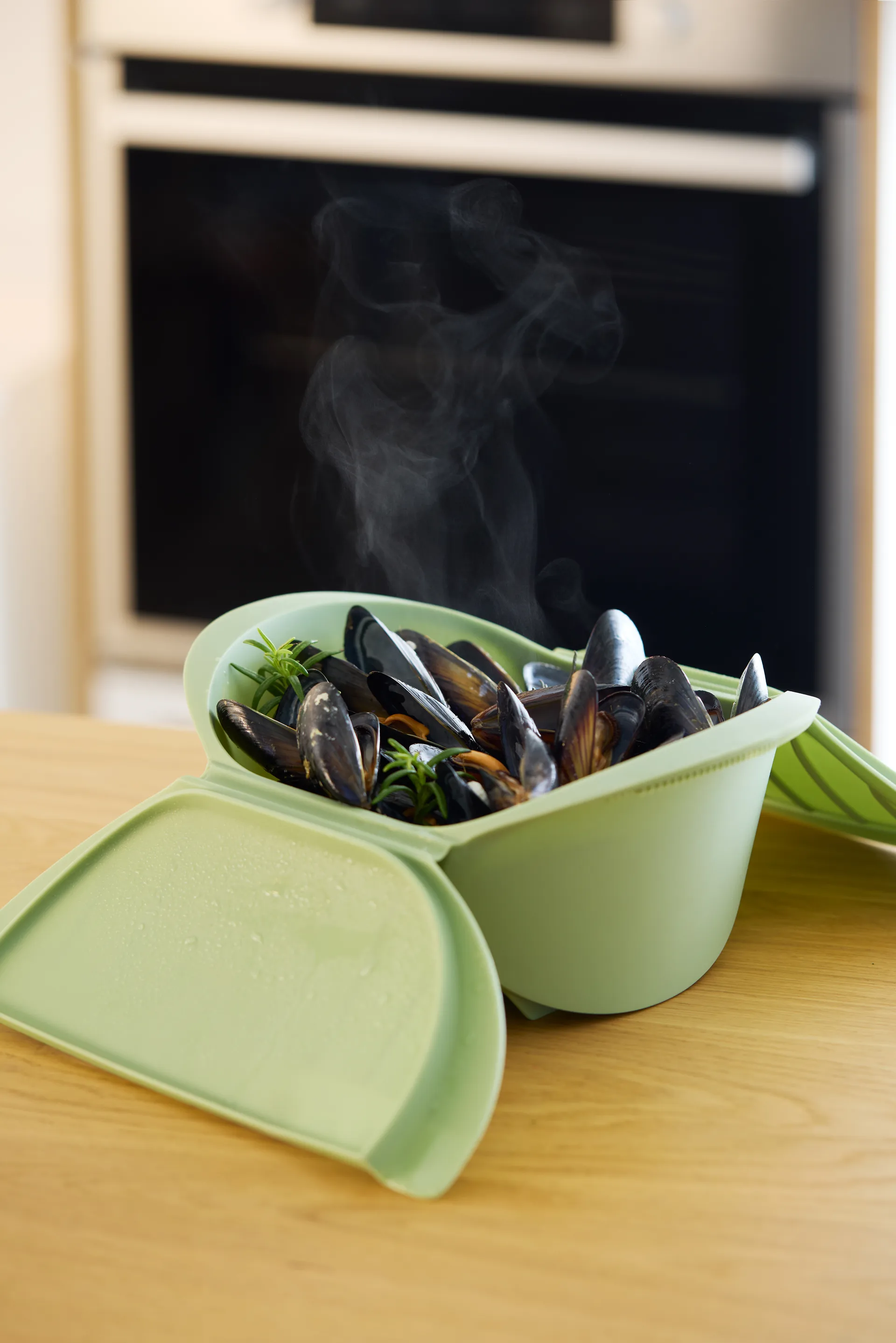 Lékué dampkoger, Grøn, stor, 2-pak Lékué