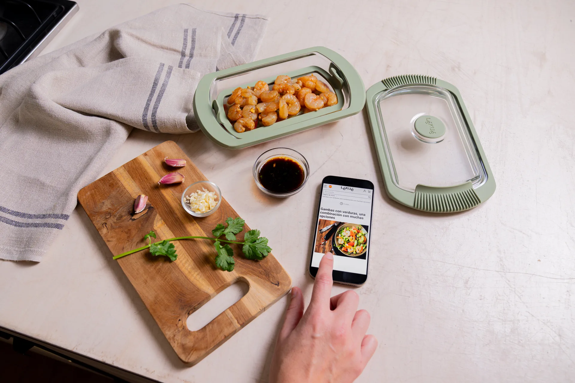 Lékué dampkoger, Transparent, glas, 2-pak Lékué