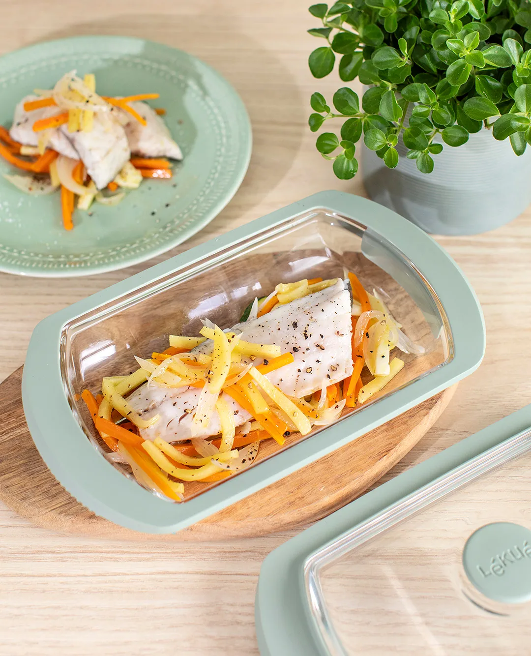 Lékué dampkoger, Transparent, glas, 2-pak Lékué