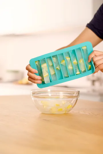 Lékué isterningebakke silikone med låg - Turkis, stave - Lékué