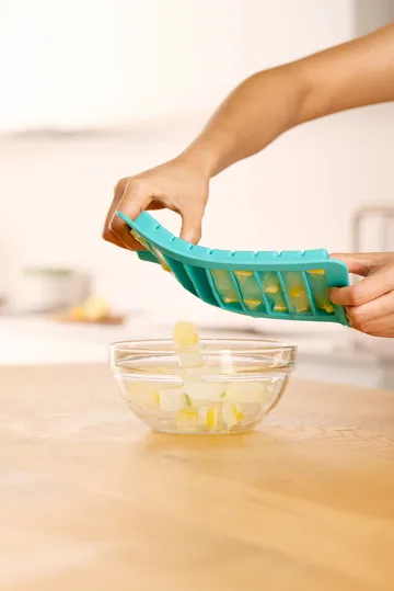 Lékué isterningebakke silikone med låg - Turkis, stave - Lékué