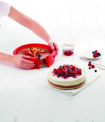 Lékué springform med tallerken rød - 23 cm - Lékué