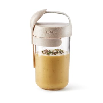 Lékué To Go beholder organic med ske beige - 0,6 L - Lékué