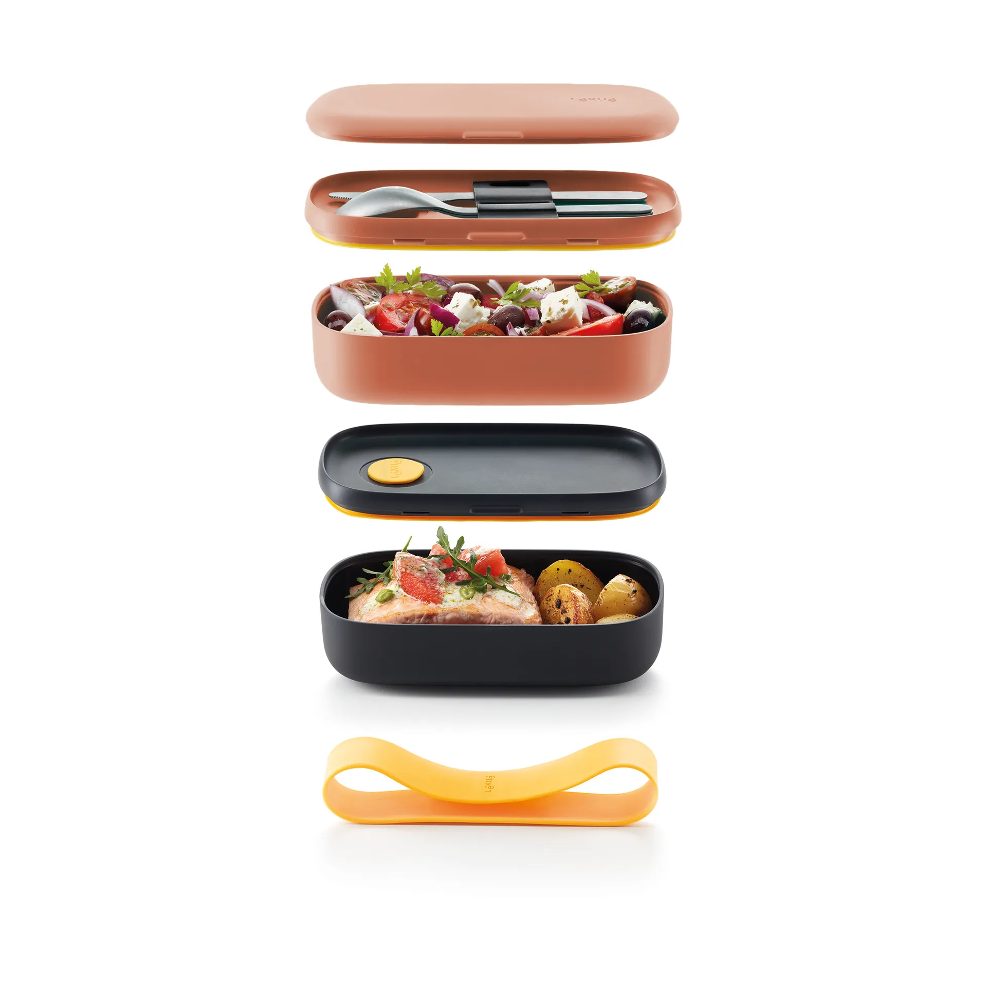 Lékué To Go madkasse 1 L, Coral Lékué