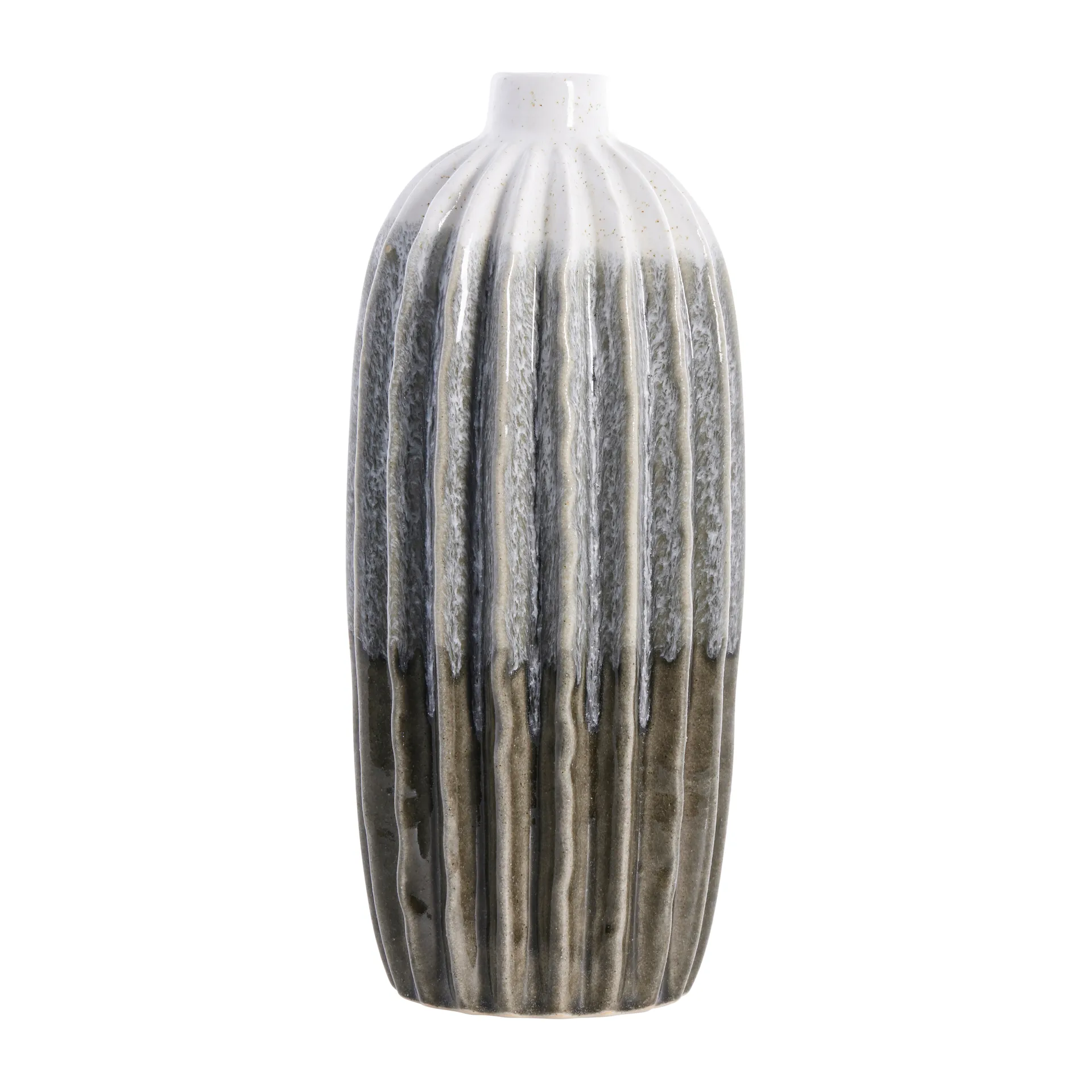 Ayla vase 14 cm, White/Green Lene Bjerre
