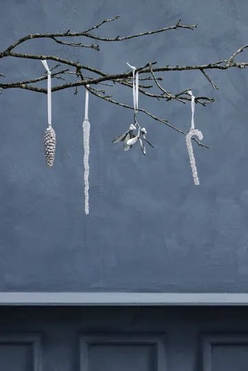 Cristelle juleophæng 13,5 cm - Hvid - Lene Bjerre