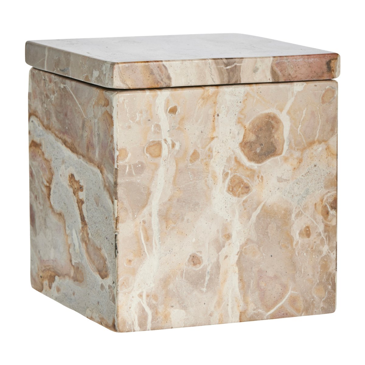 Lene Bjerre Ellia opbevaringskasse marmor 12×12 cm Linen