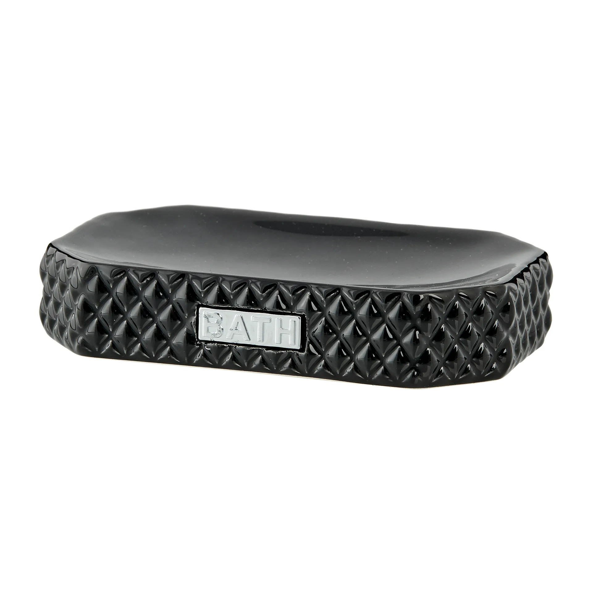 Marion sæbeskål 13,5x9 cm, Black/Silver Lene Bjerre