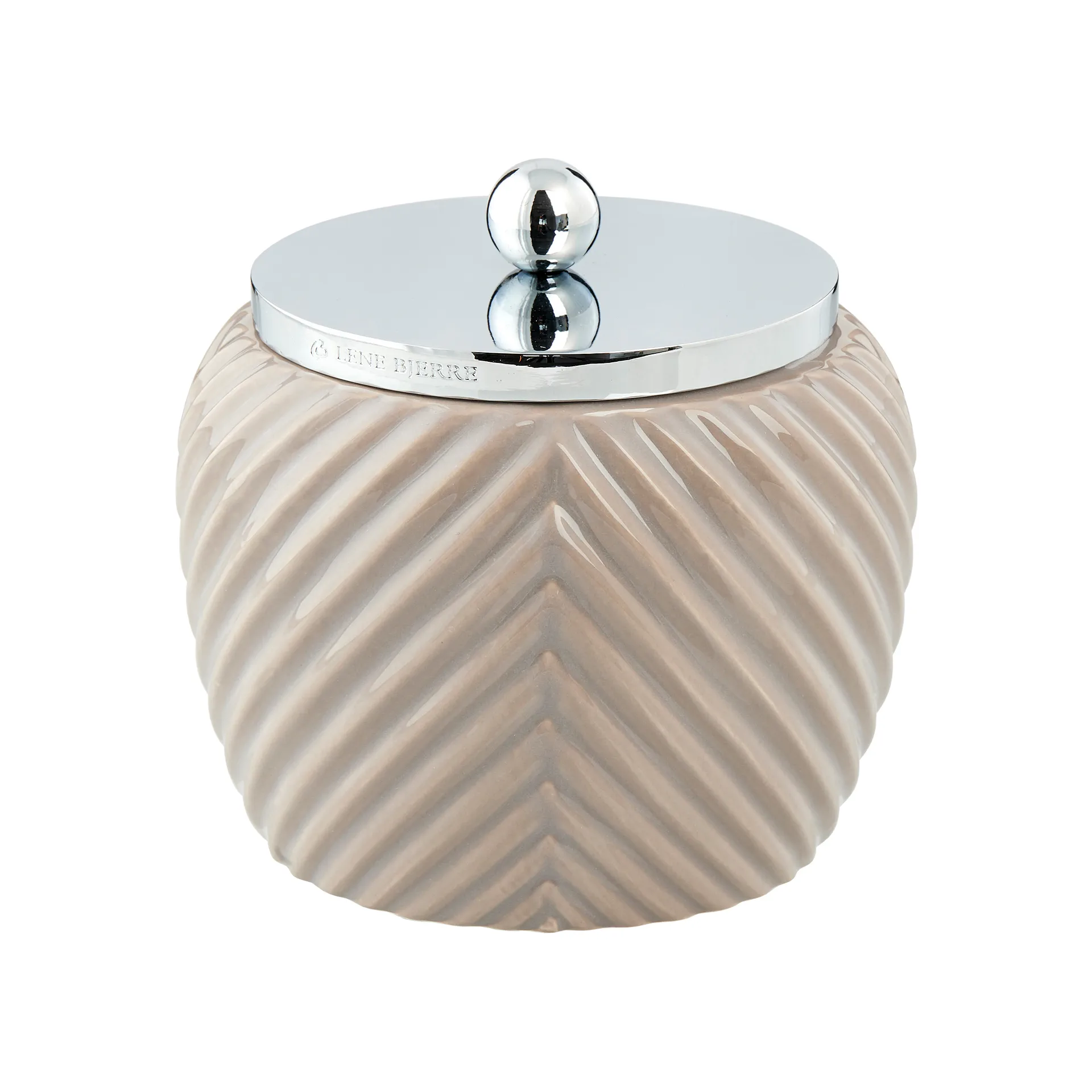 Milda krukke 12 cm, Driftwood/Silver Lene Bjerre