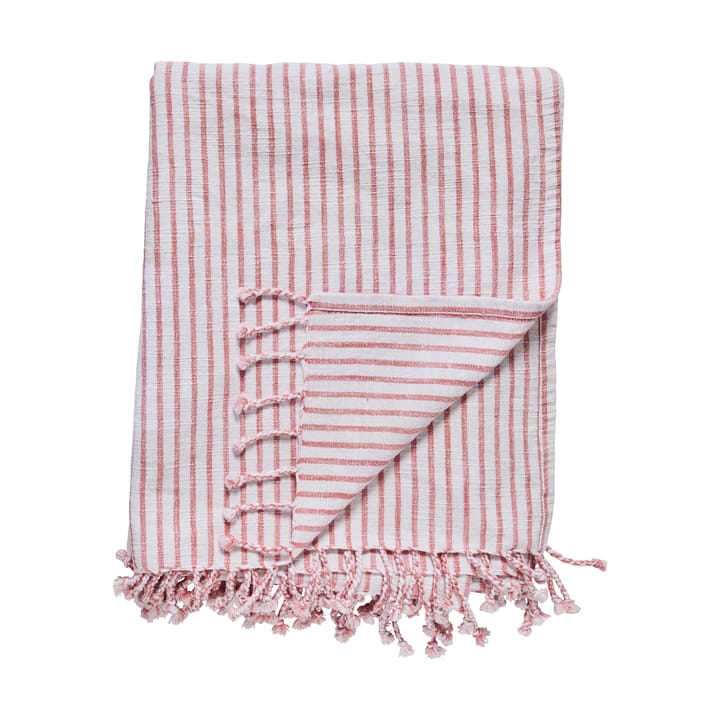 Olivia plaid 130x170 cm, Off White-Dark Coral Lene Bjerre
