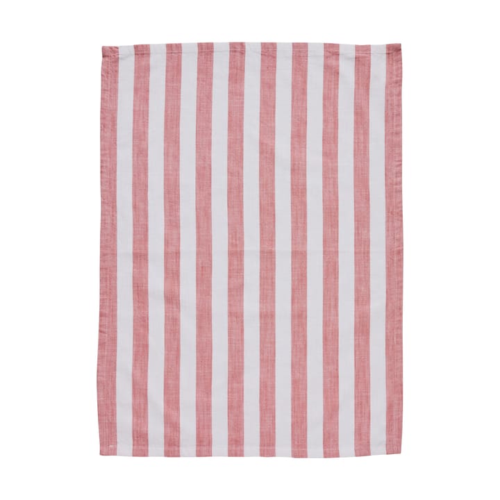 Olivia viskestykke 50x70 cm - Off White-Dark Coral - Lene Bjerre